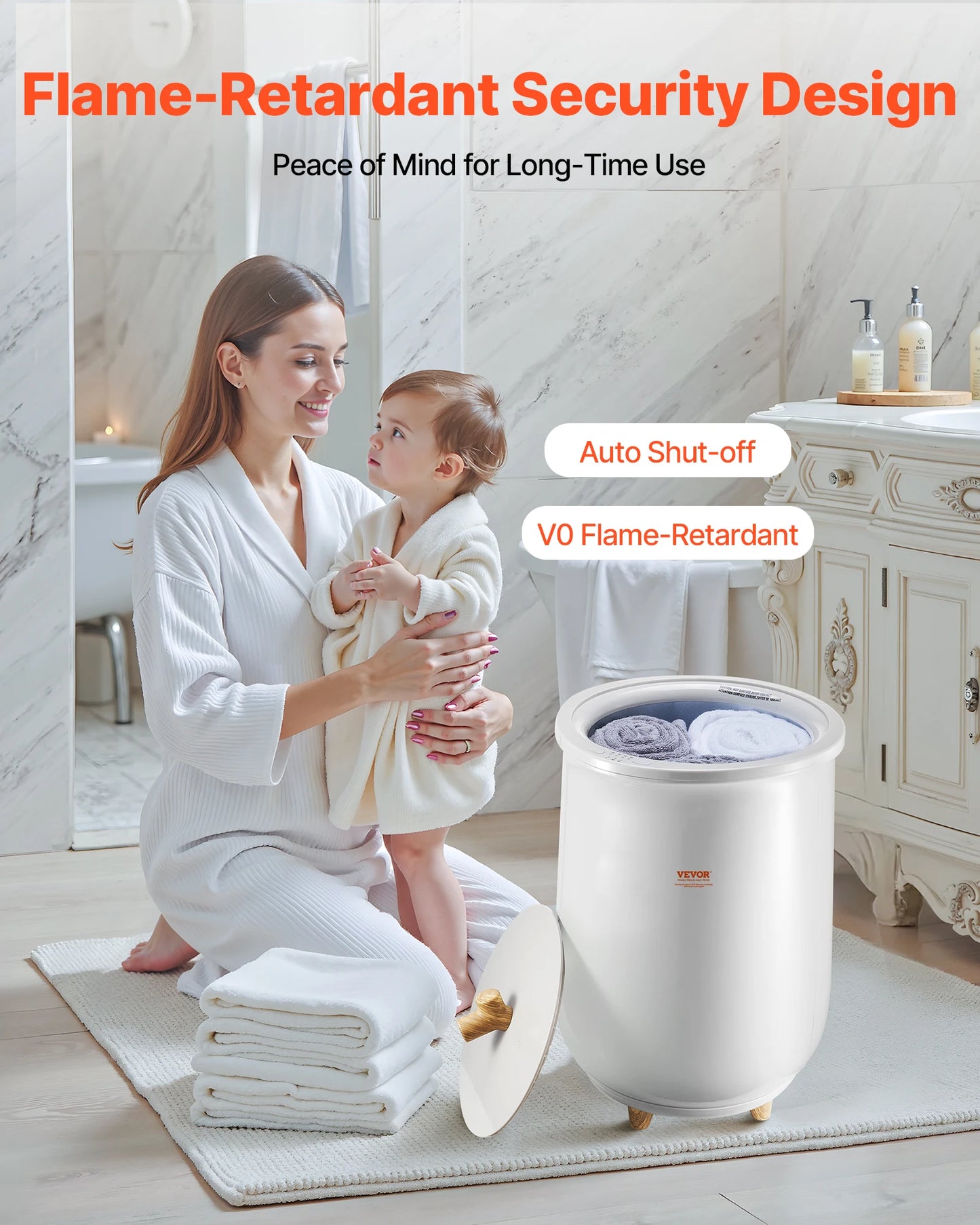 SucceBuy Towel Warmer Bucket 20L Heated Towel Warmer