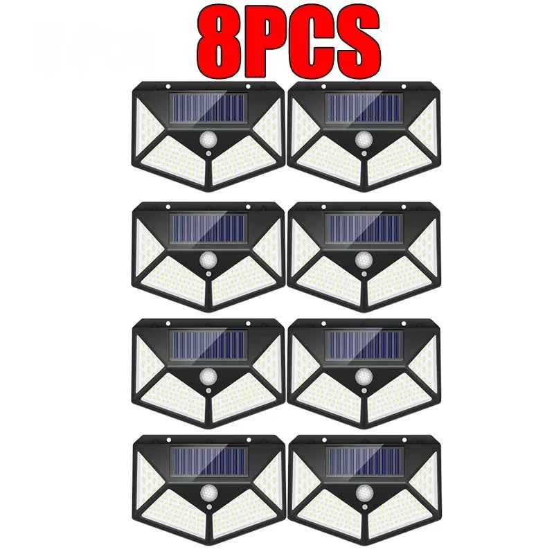 12 Pack Outdoor Solar Lights 100LED Wall Lamp
