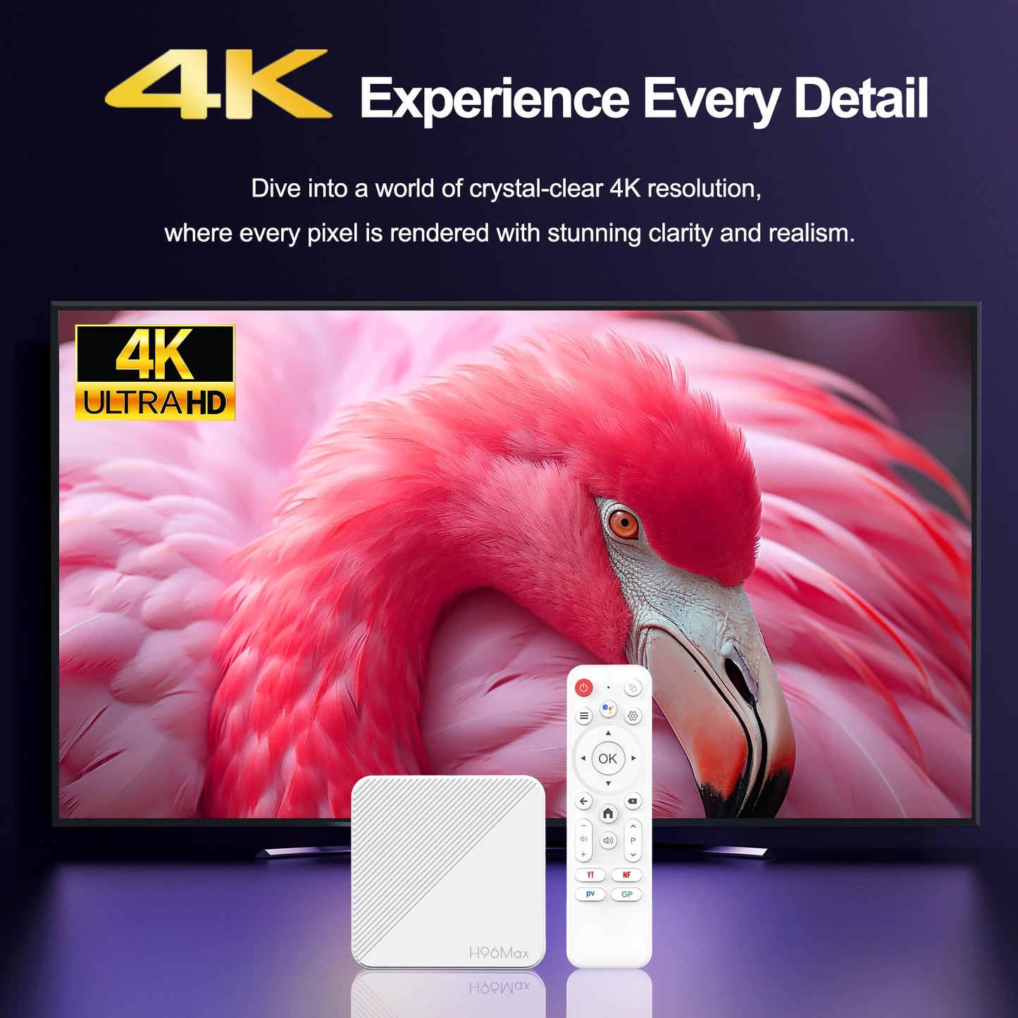 H96 MAX TV Box Android 14 TV Box 4K Wifi6 BT5.0 Google Voice Assistant