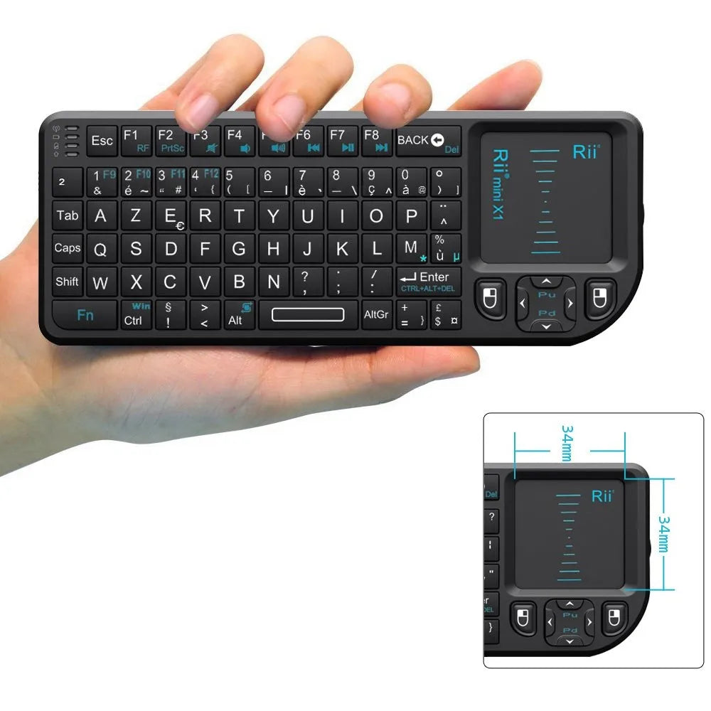 Rii X1 2.4GHz Mini Wireless Keyboard English/ES/FR
