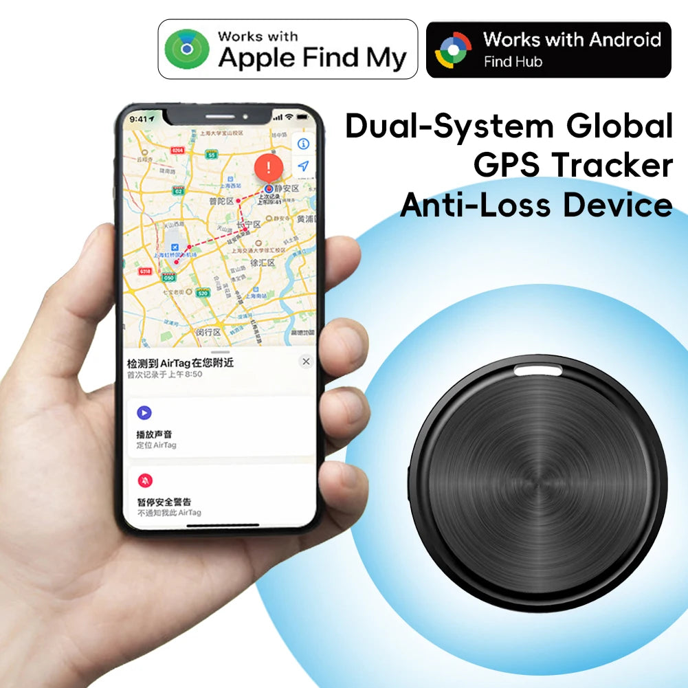 Mini Smart Find Hub Bluetooth GPS Tracker Google Find My Airtag Keychain Smart Tag Smart Life Security Alarm For Android IOS