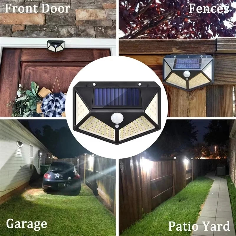 12 Pack Outdoor Solar Lights 100LED Wall Lamp