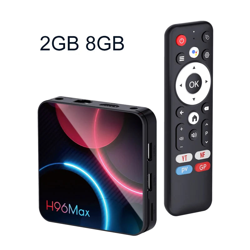 H96 MAX TV Box Android 14 TV Box 4K Wifi6 BT5.0 Google Voice Assistant