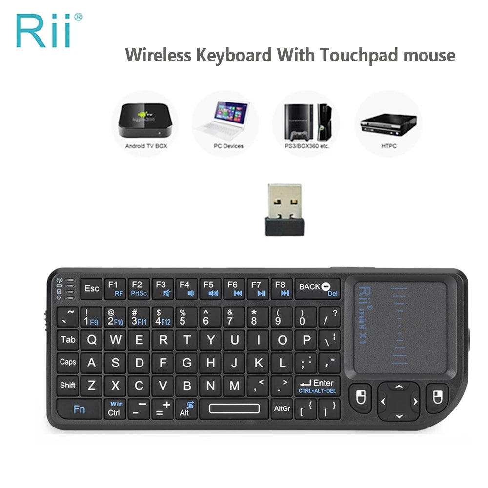 Rii X1 2.4GHz Mini Wireless Keyboard English/ES/FR